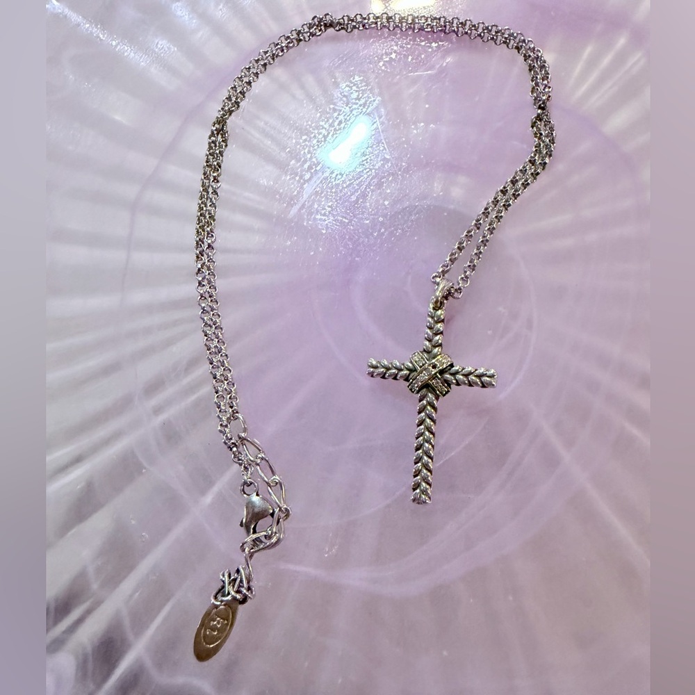 Silver Cross Pendant Necklace